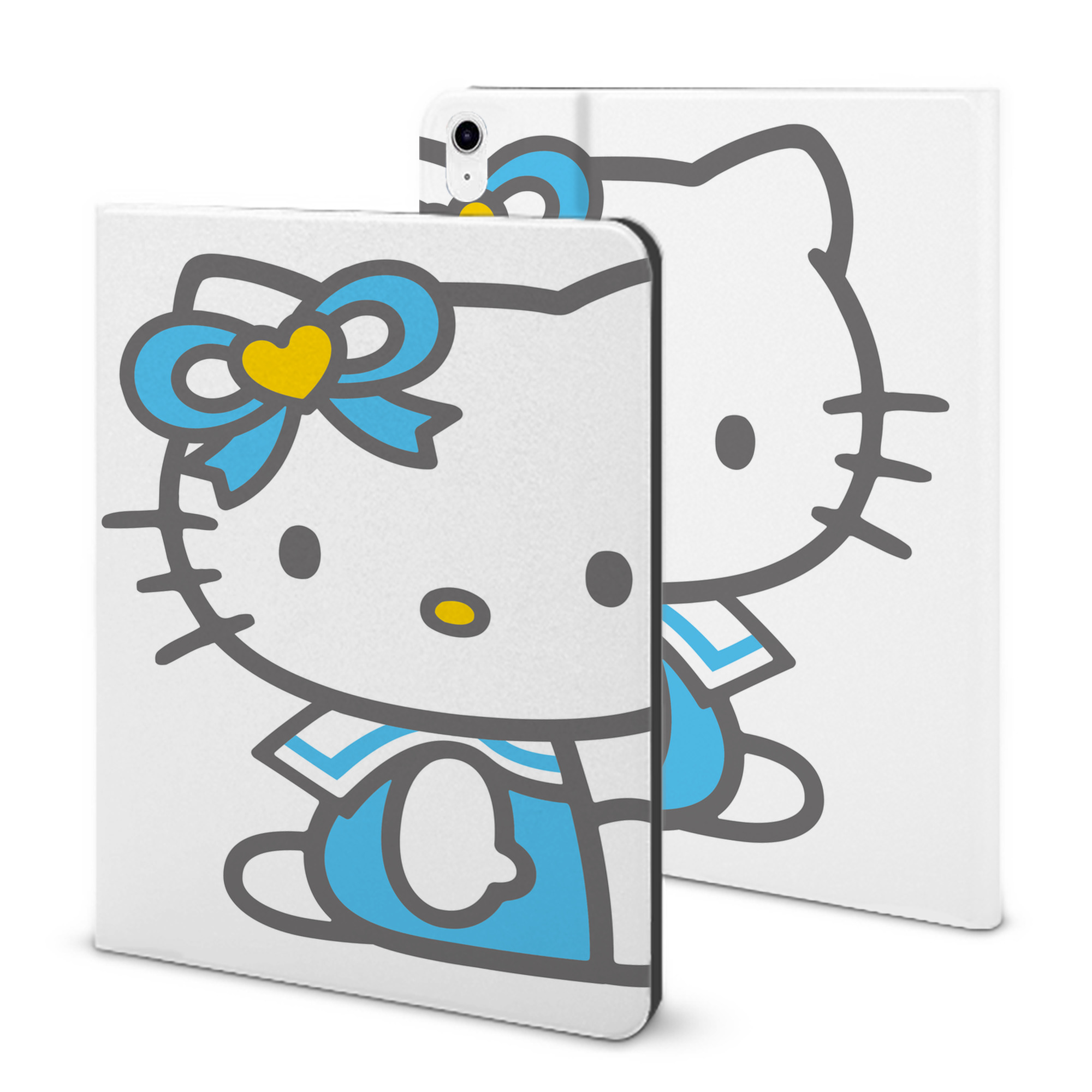 （画像用） Hello Kitty ハローキティ IPad ケース ブック型 PUレザー TPU 耐衝撃 軽量 薄型 ペン収納なし 全面保護 IPad 各モデル対応